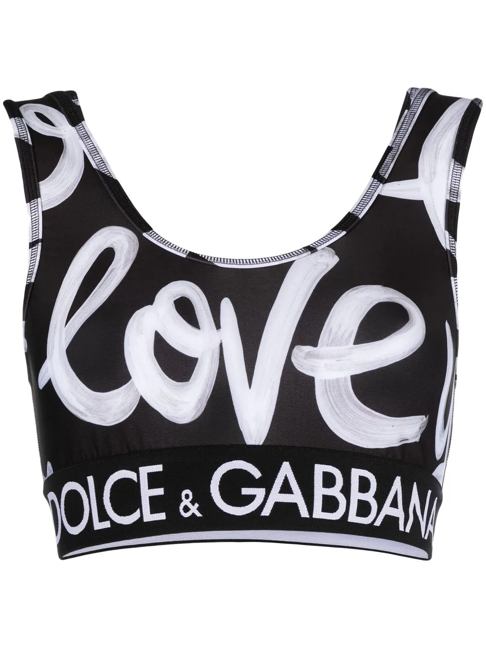 

Dolce & Gabbana logo-waistband tank top - Black