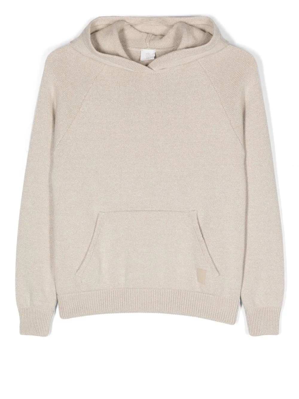 

Eleventy Kids TEEN ribbed knit hooded jumper - Neutrals