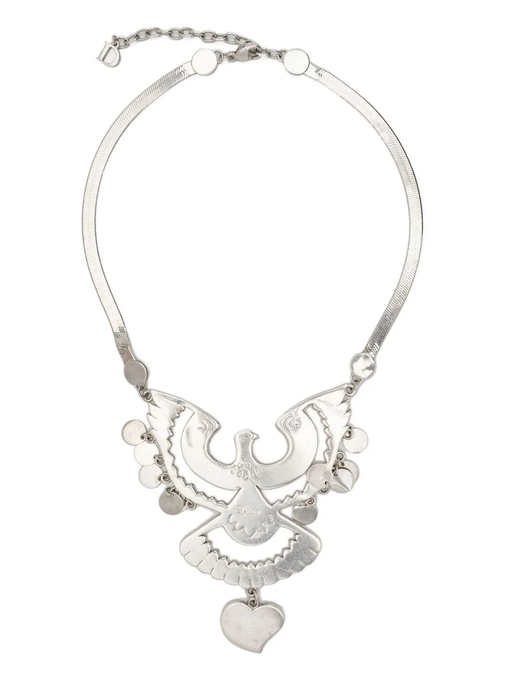 

Christian Dior pre-owned eagle motif necklace - Silver