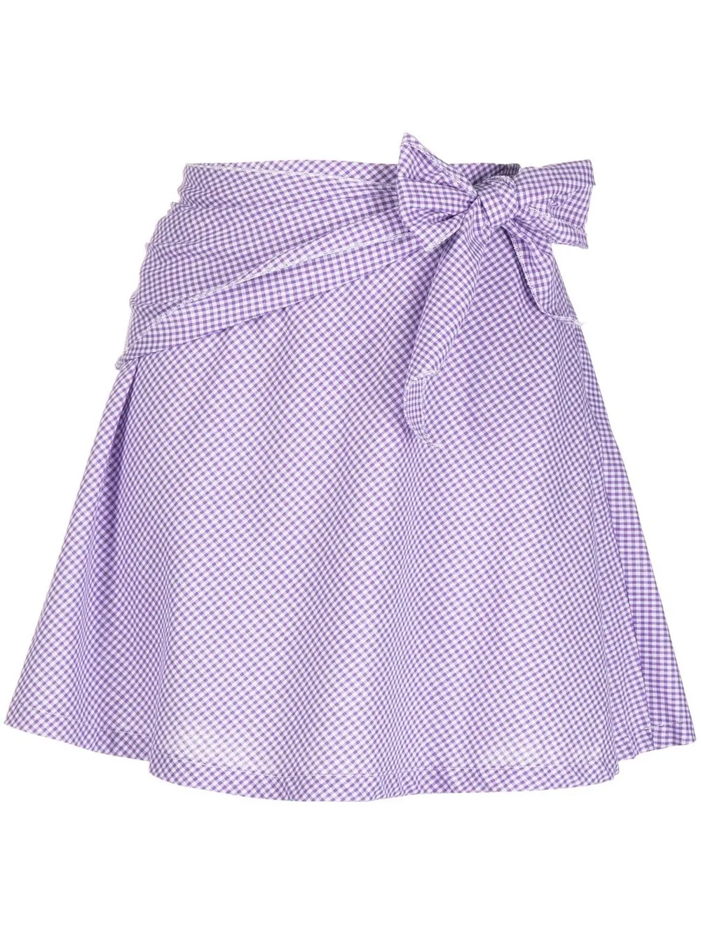 wrap-waist mini skirt