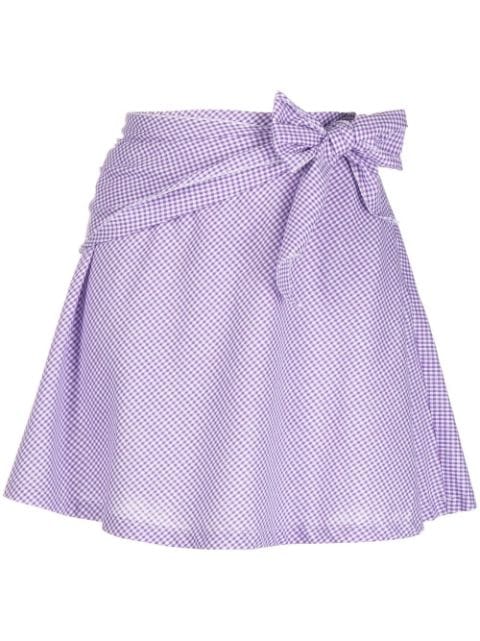 STEFANIA VAIDANI wrap-waist mini skirt