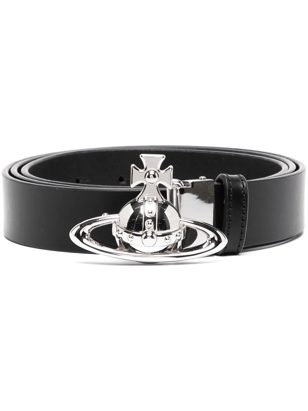 

Vivienne Westwood Orb-buckle leather belt - Black