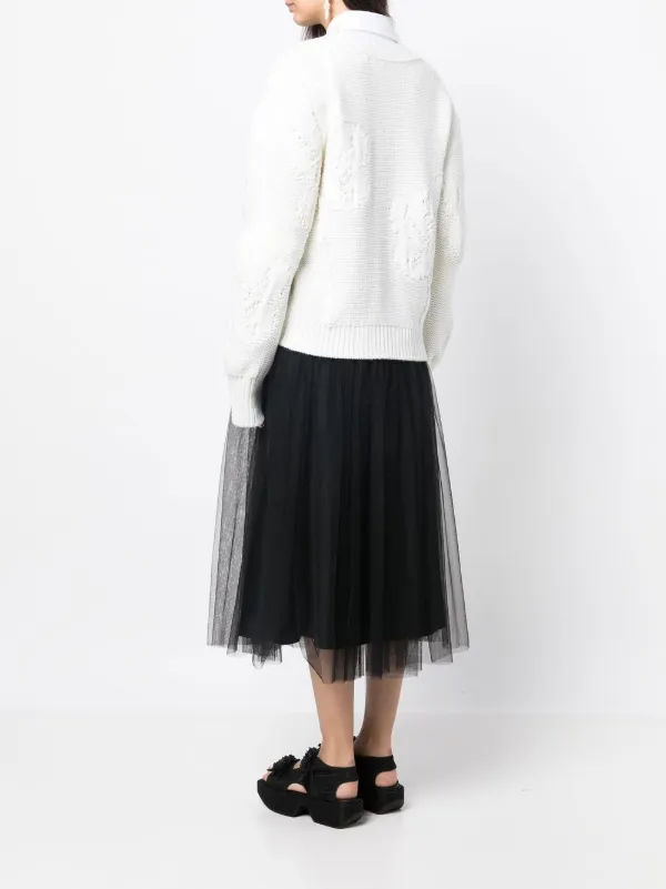Cecilie Bahnsen Vネック カーディガン | ホワイト | FARFETCH JP