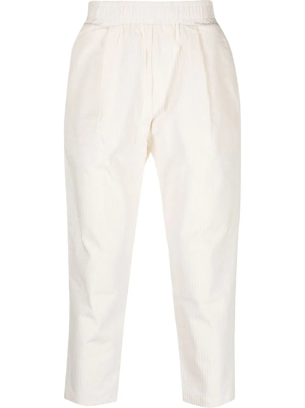 

Family First corduroy cropped trousers - White