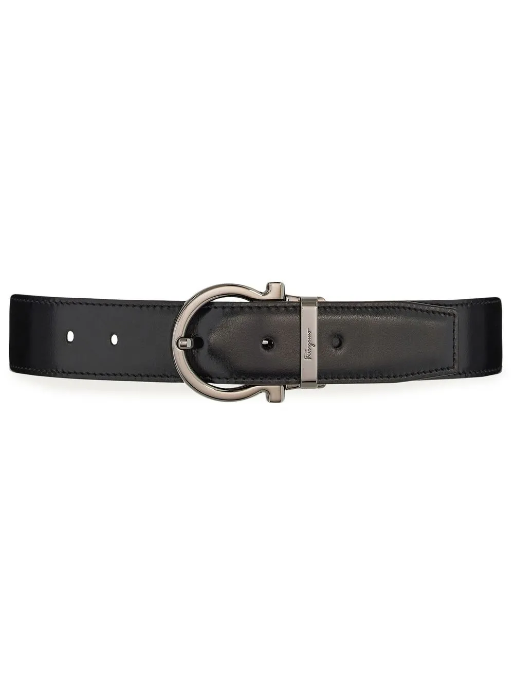 

Ferragamo Gancini-buckle leather belt - Black
