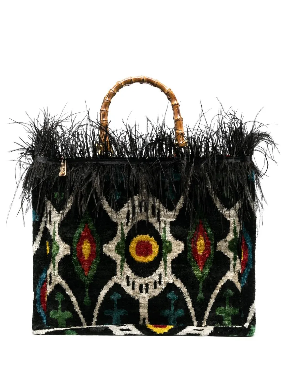 

la milanesa tote con estampado gráfico - Negro