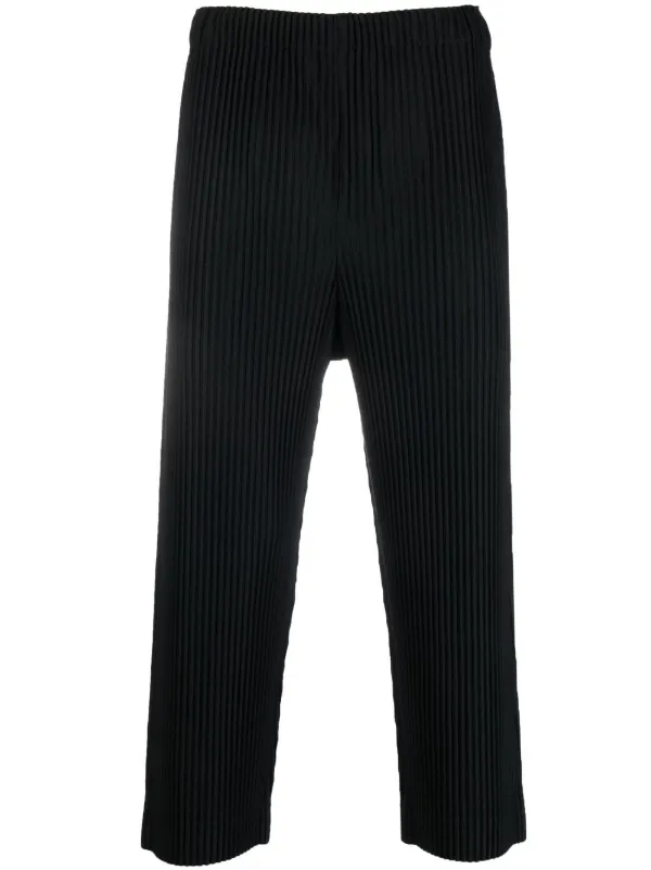 Homme Plissé Issey Miyake Cropped Pleated Trousers - Farfetch