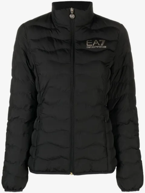 Ea7 Emporio Armani logo-print puffer jacket