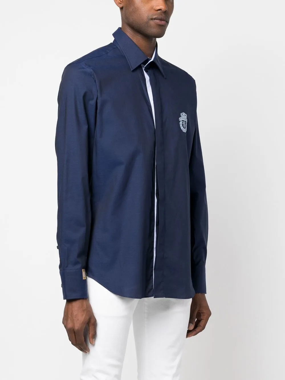 Silver Cut Logo-Print Shirt