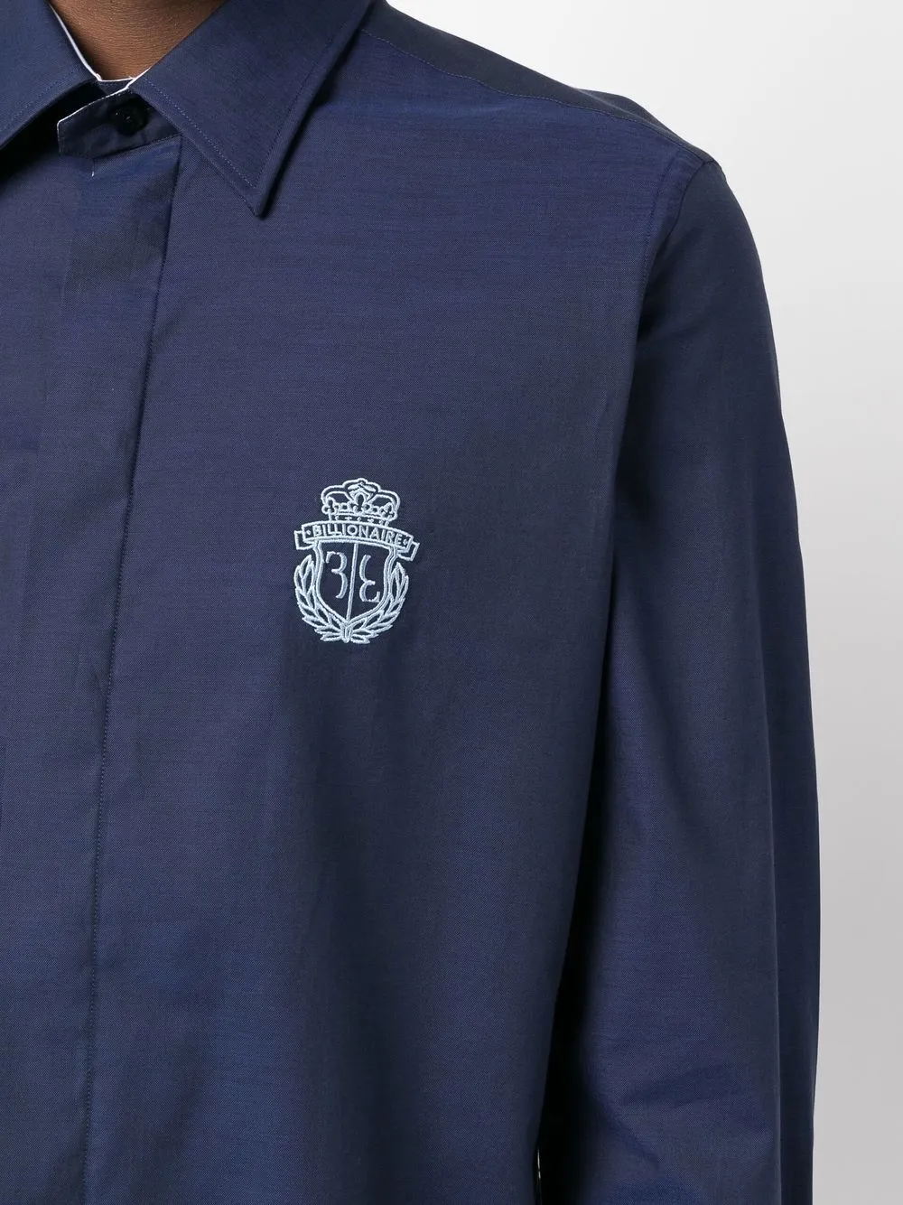 Silver Cut Logo-Print Shirt