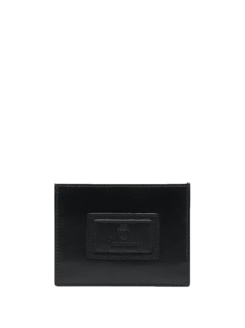 Billionaire logo leather cardholder