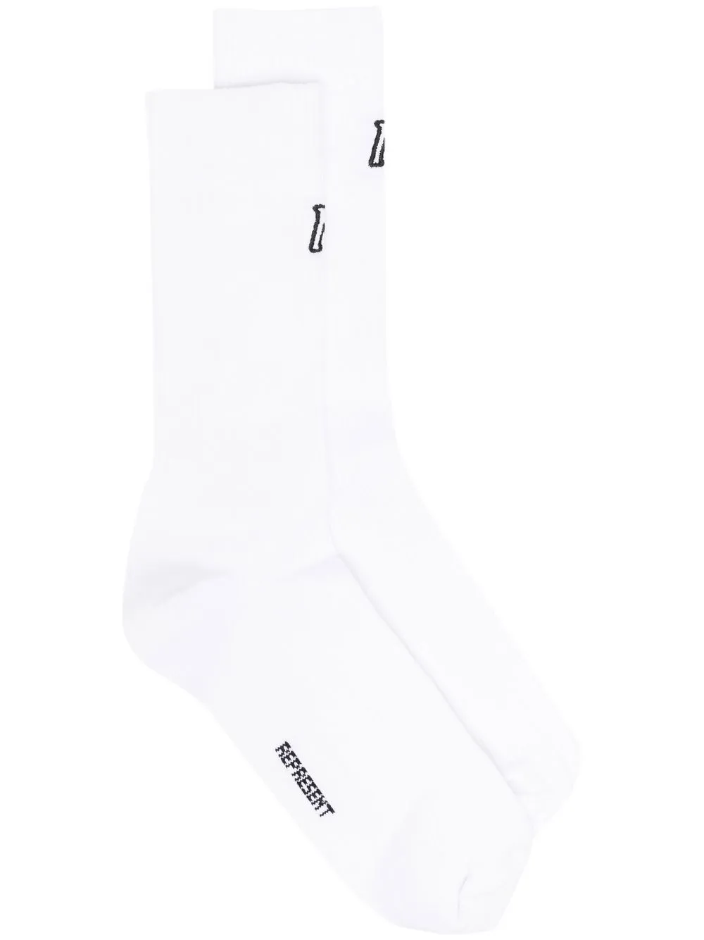 

Represent logo-embroidered socks - White