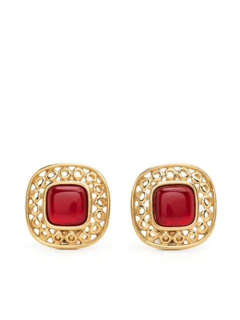 Givenchy Pre-Owned 1980s red stones clip-on earrings