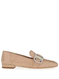 Ferragamo Vara patent-leather chain-loafers - Neutrals