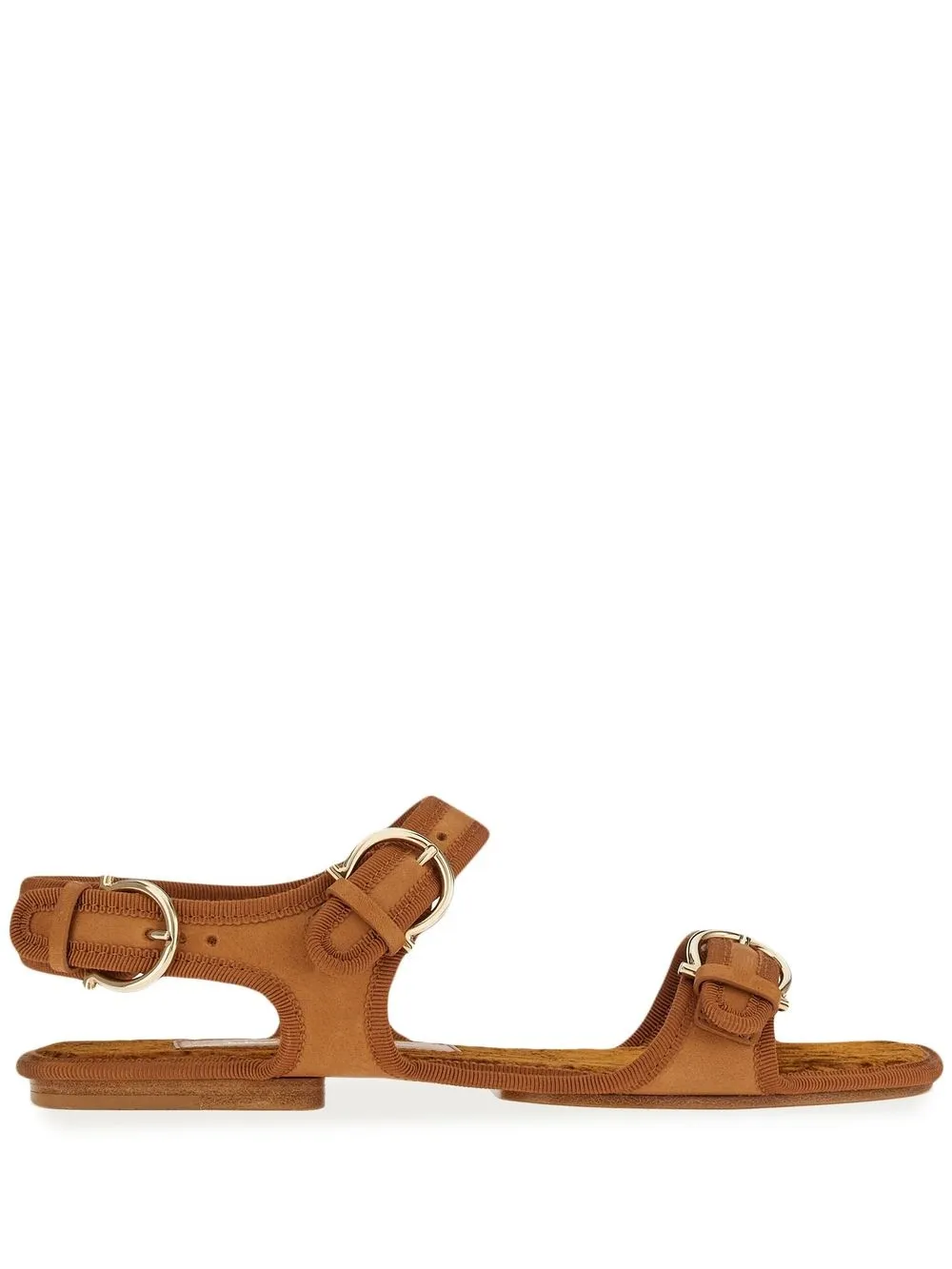 Ferragamo Nomadic Stories leren sandalen Bruin