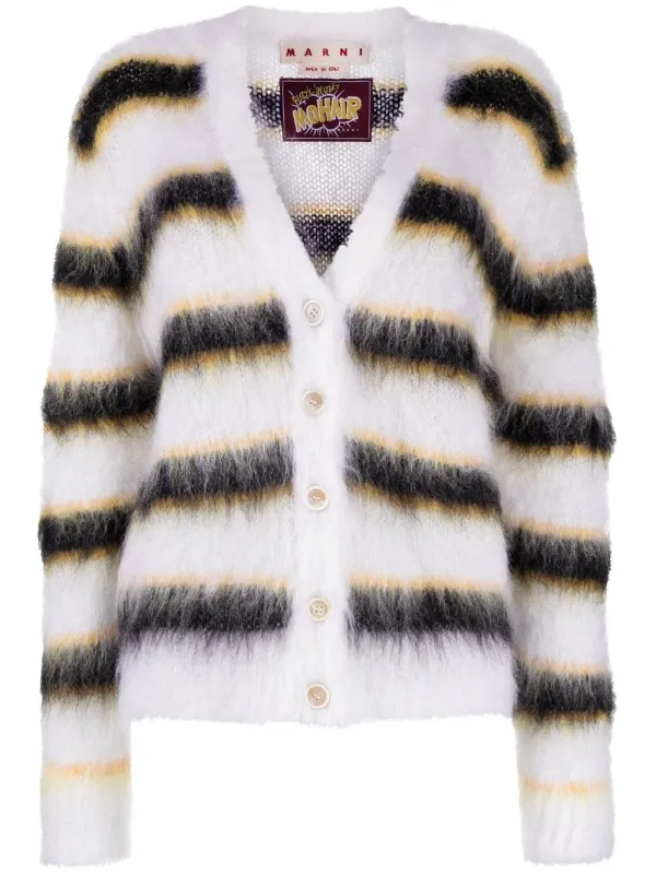 Marni Striped long-sleeved Cardigan 