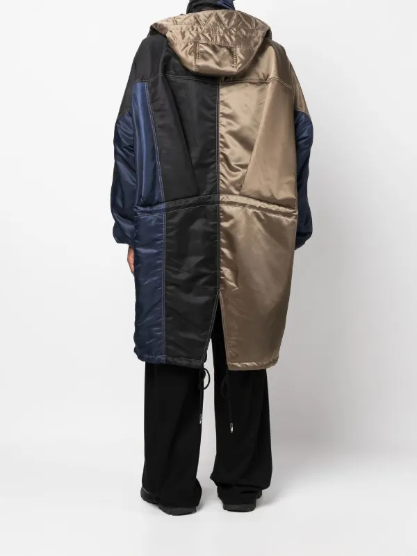 Feng Chen Wang カラーブロック コート | ブラック | FARFETCH JP