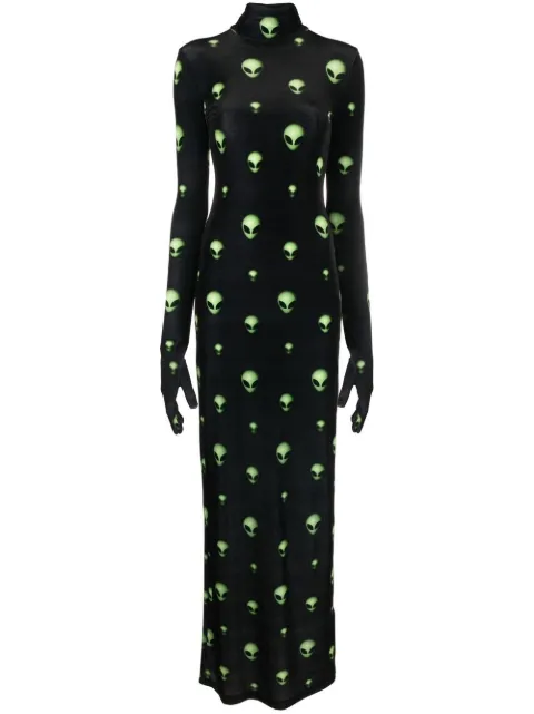 VETEMENTS Maxikleid mit grafischem Print