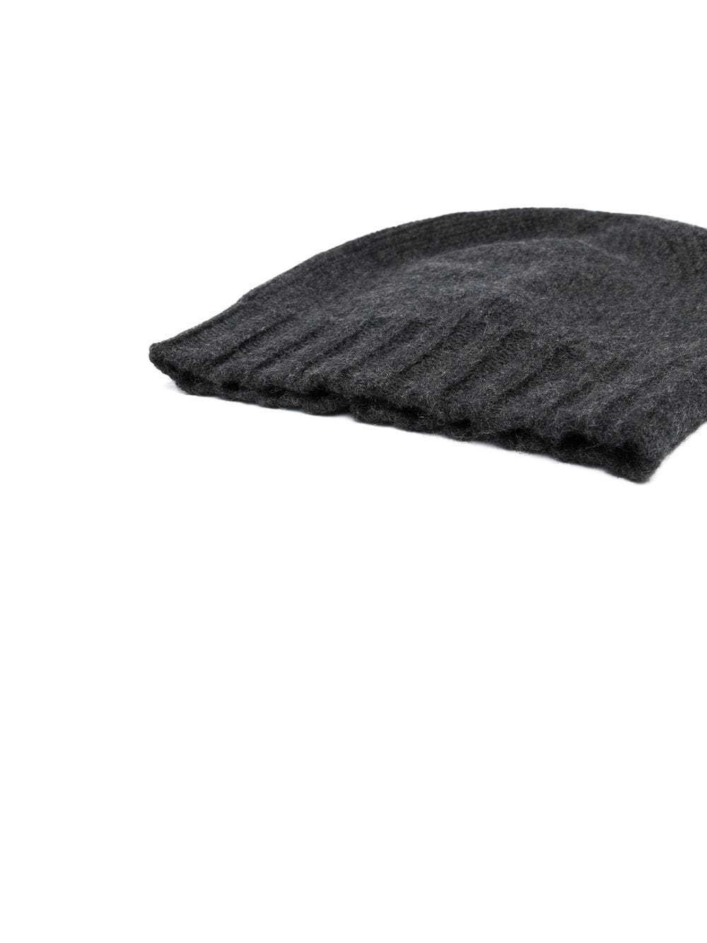 Shop D4.0 Chunky Ribbed Knit Beanie In Grey