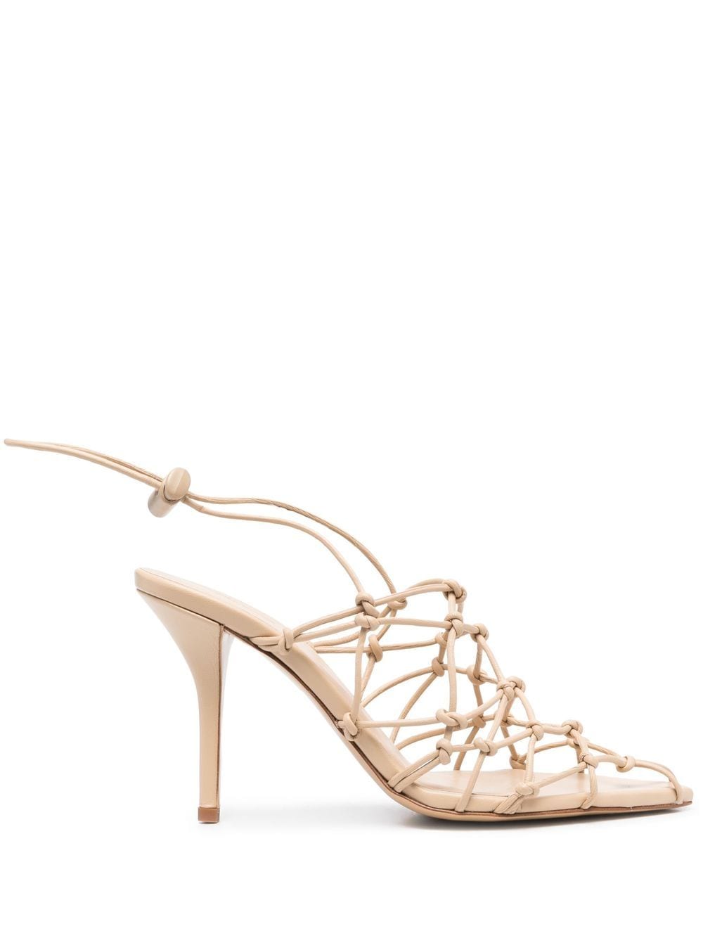 

GIABORGHINI knot-strap detail 95mm sandals - Neutrals