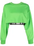 Alexander McQueen layered cropped sweatshirt - Green