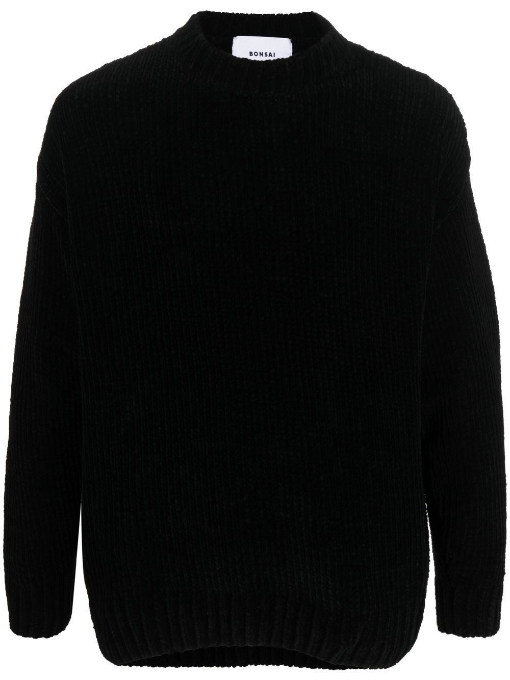 

Bonsai ribbed-trim cotton jumper - Black