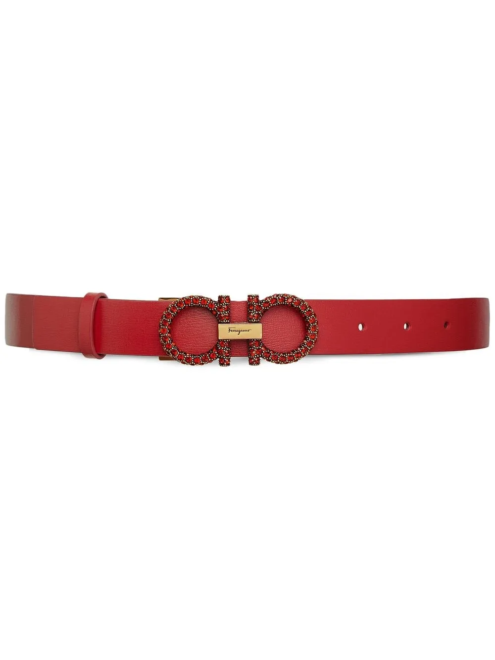 Salvatore Ferragamo cinturón Gancini - Rojo