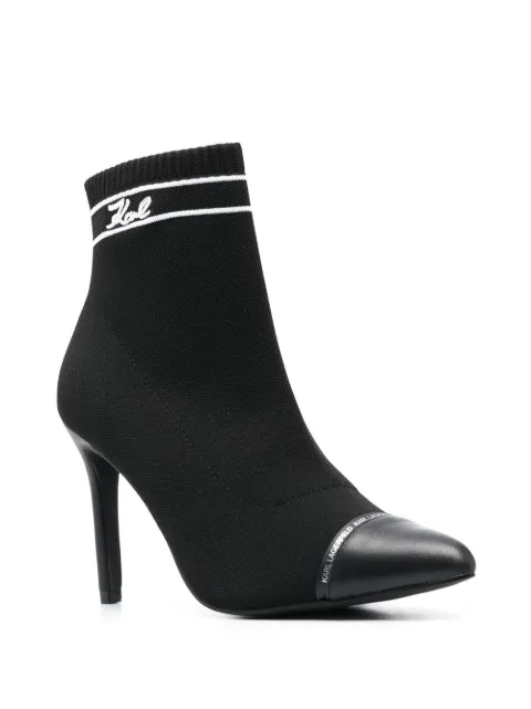Karl Lagerfeld 95mm heeled pointed boots KL31352K00 - 1
