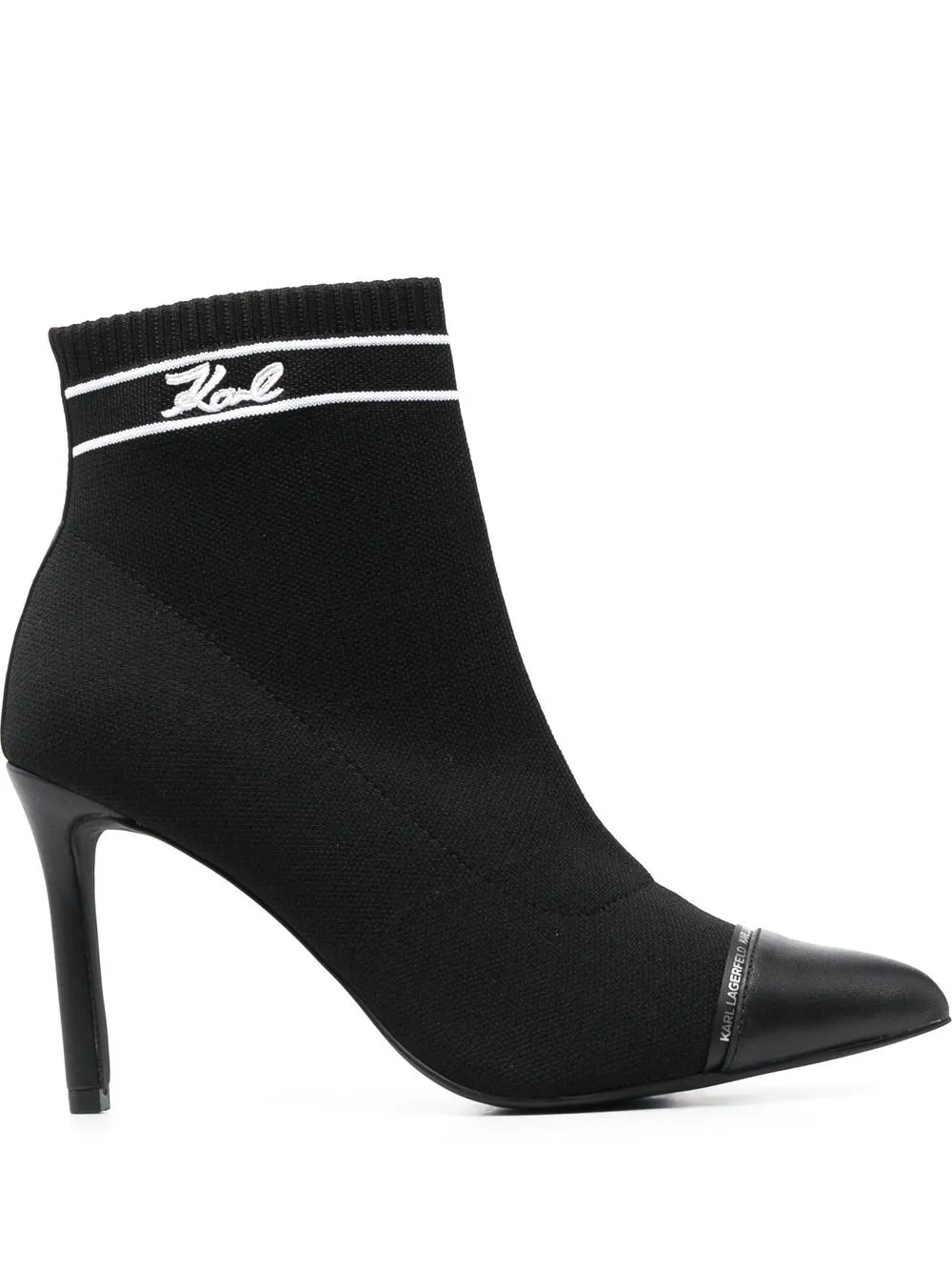 

Karl Lagerfeld botas con puntera en punta y tacón de 95mm - Negro