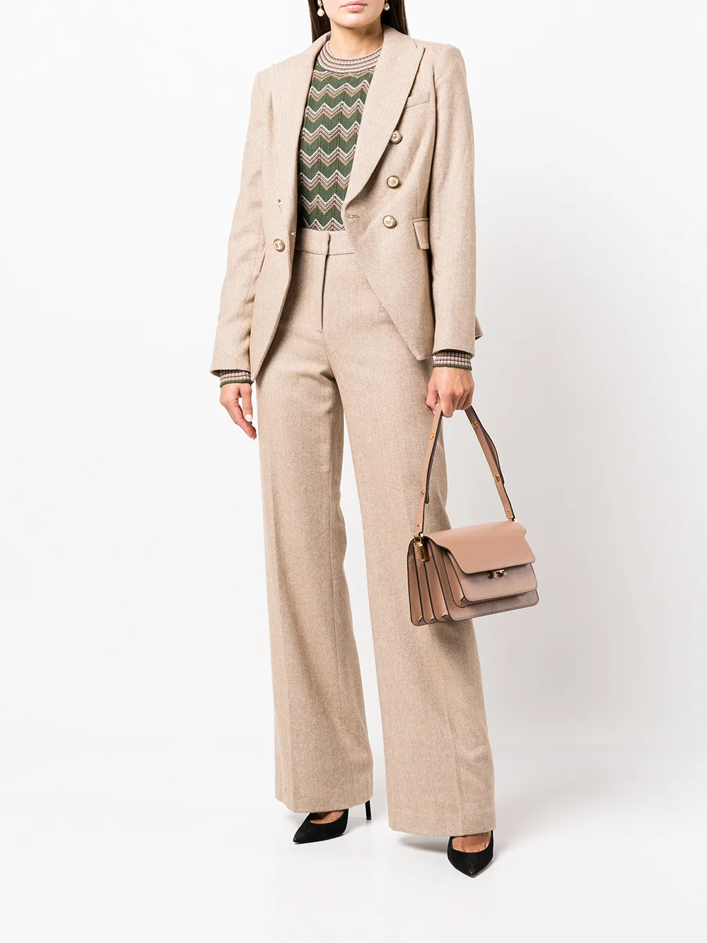 Veronica Beard Broek met wijde pijpen - Beige
