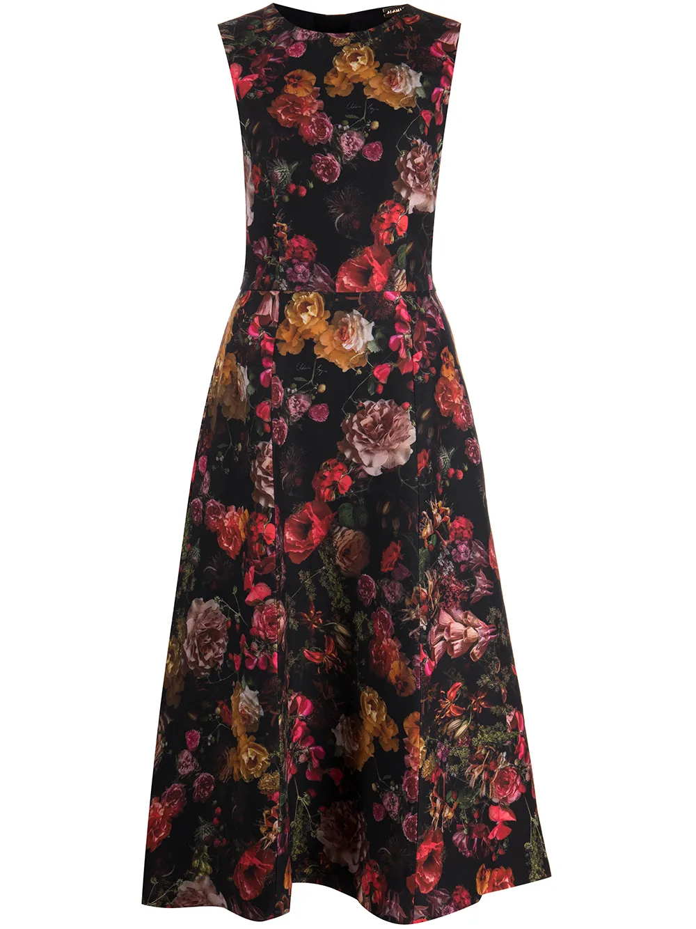 

Adam Lippes floral-print sleeveless flared dress - Black