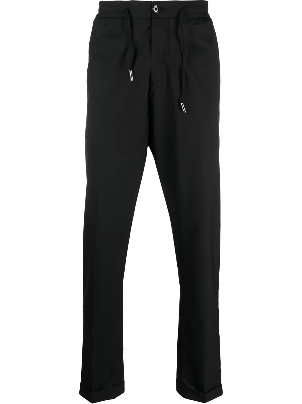 Billionaire Jogging Drawstring Wool Trousers In Black