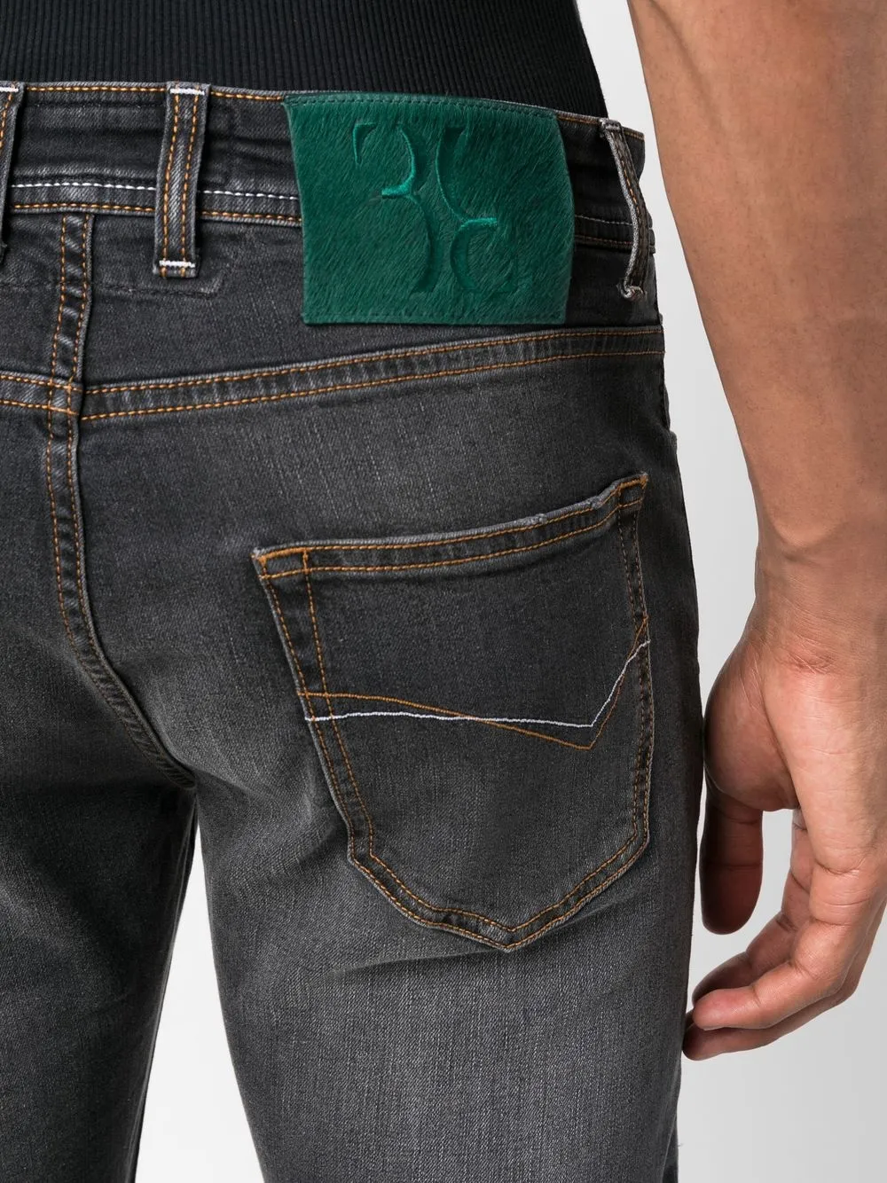 Billionaire Jeans dritti con applicazione logo | Image 5