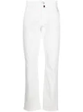 Billionaire logo-embroidered straight-leg jeans - White