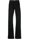 Billionaire logo-crest straight-leg jeans - Black