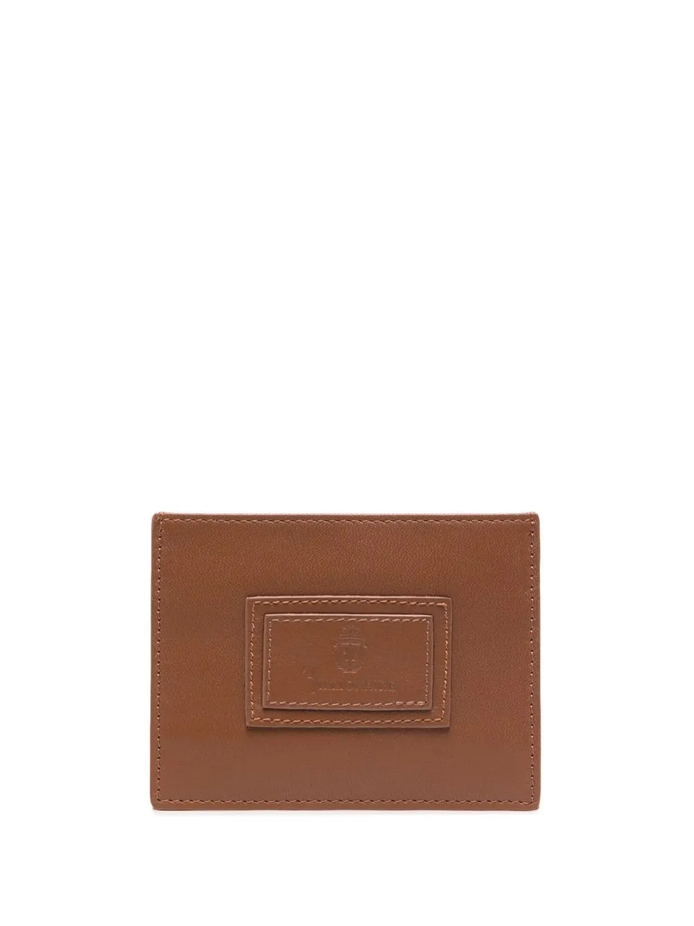 

Billionaire embossed-logo detail card holder - Brown