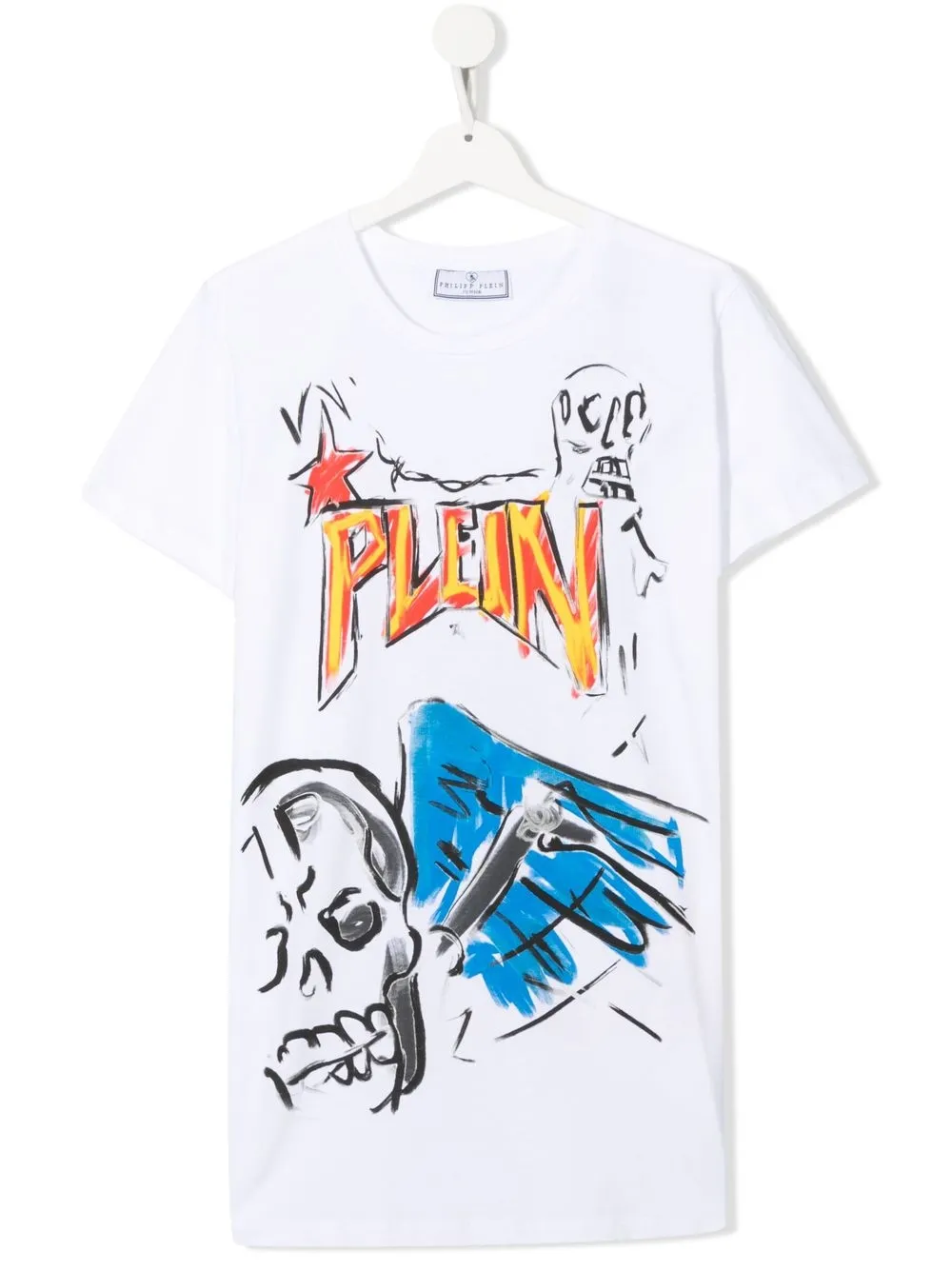 

Philipp Plein Junior playera con estampado gráfico - Blanco