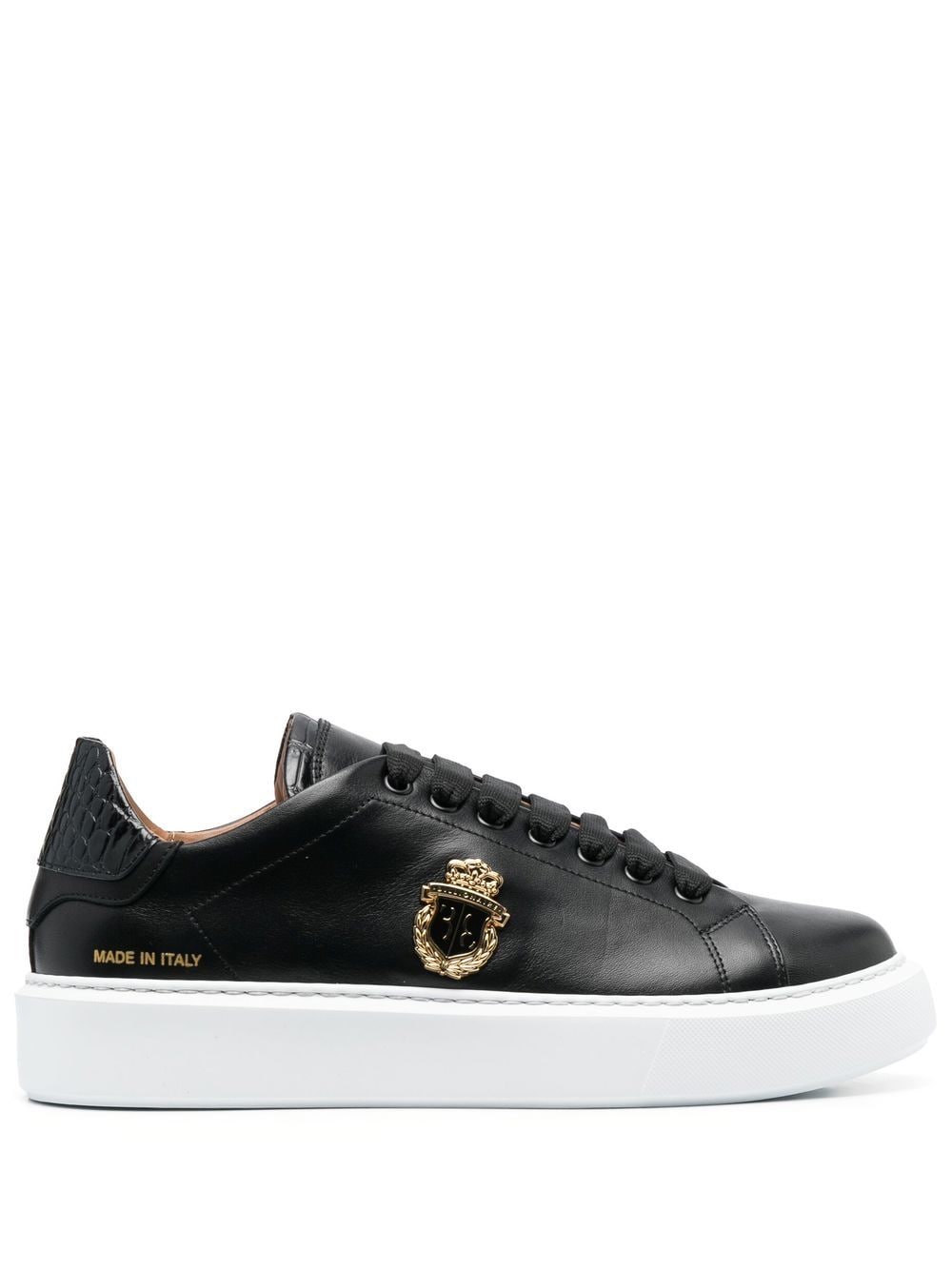 Image 1 of Billionaire logo-crest low-top sneakers