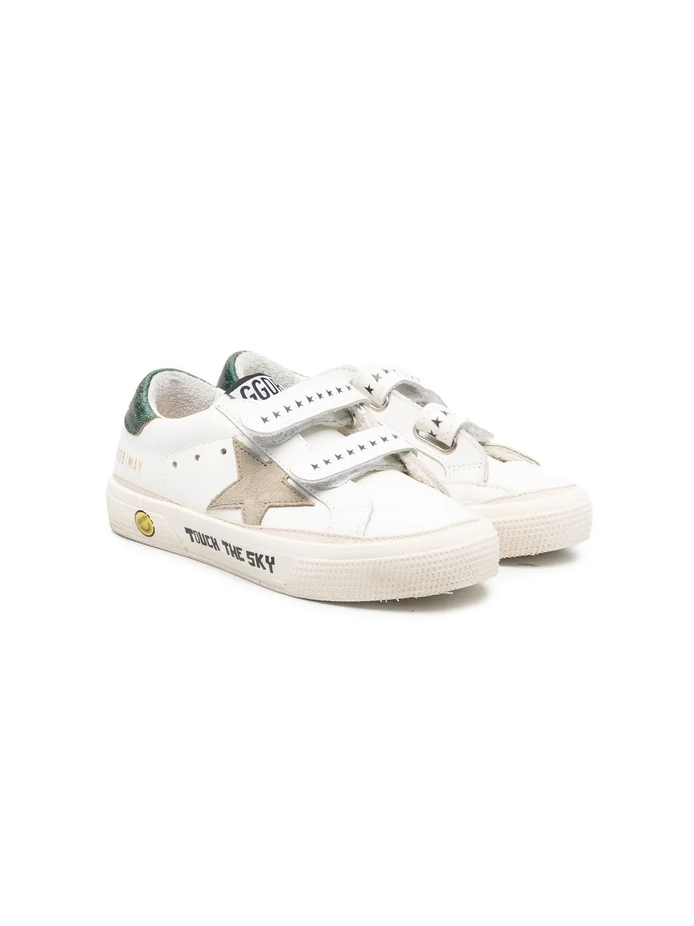 

Golden Goose Kids tenis May School - Blanco