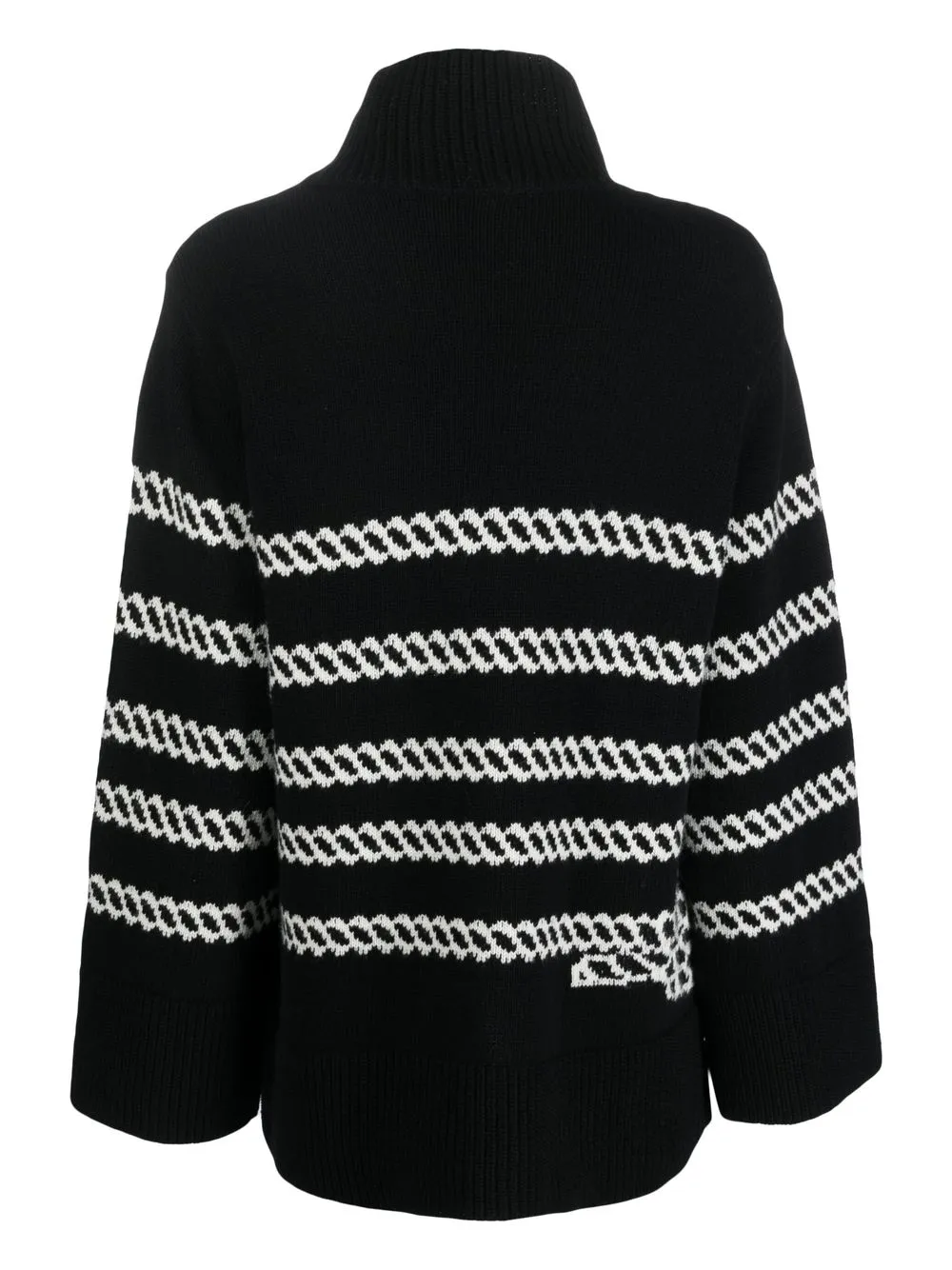 AMI AMALIA 자카드 니트 메리노 터틀넥 스웨터 Farfetch