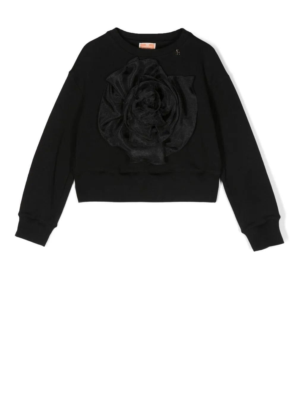 

Elisabetta Franchi La Mia Bambina floral appliqué sweatshirt - Black