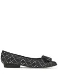Ferragamo Viva rhinestone-embellished ballet flats - Black