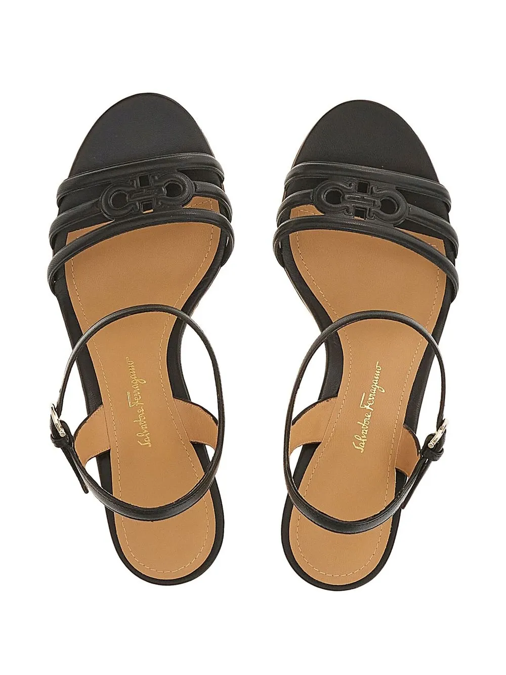 Ferragamo Gancini 70mm wedge sandals | Shoes | Image 4