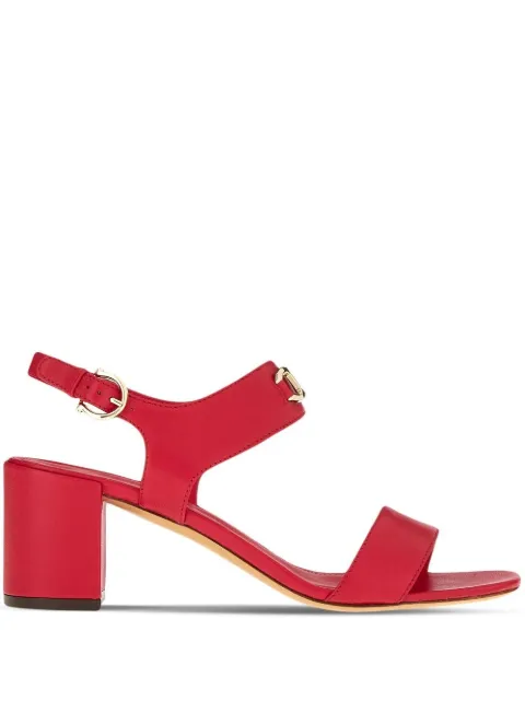Ferragamo Gancini-plaque block-heel sandals