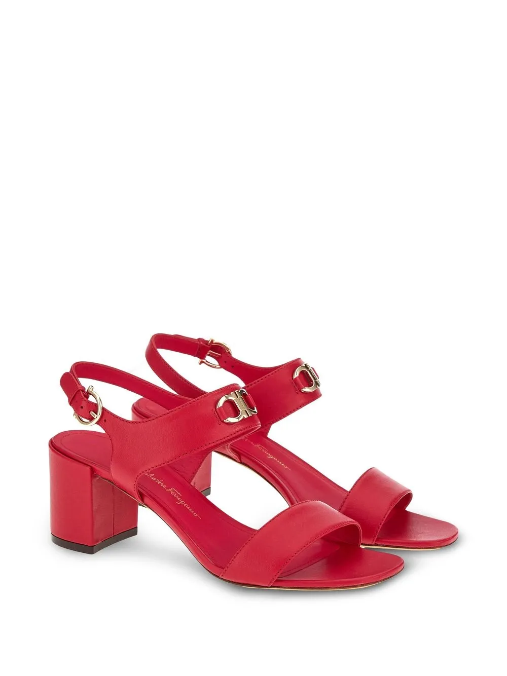 Ferragamo Gancini Sandal In Red