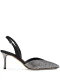 Ferragamo crystal embellished slingback pumps - Black