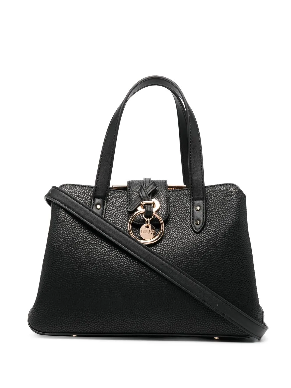 

LIU JO tote con dije del logo - Negro