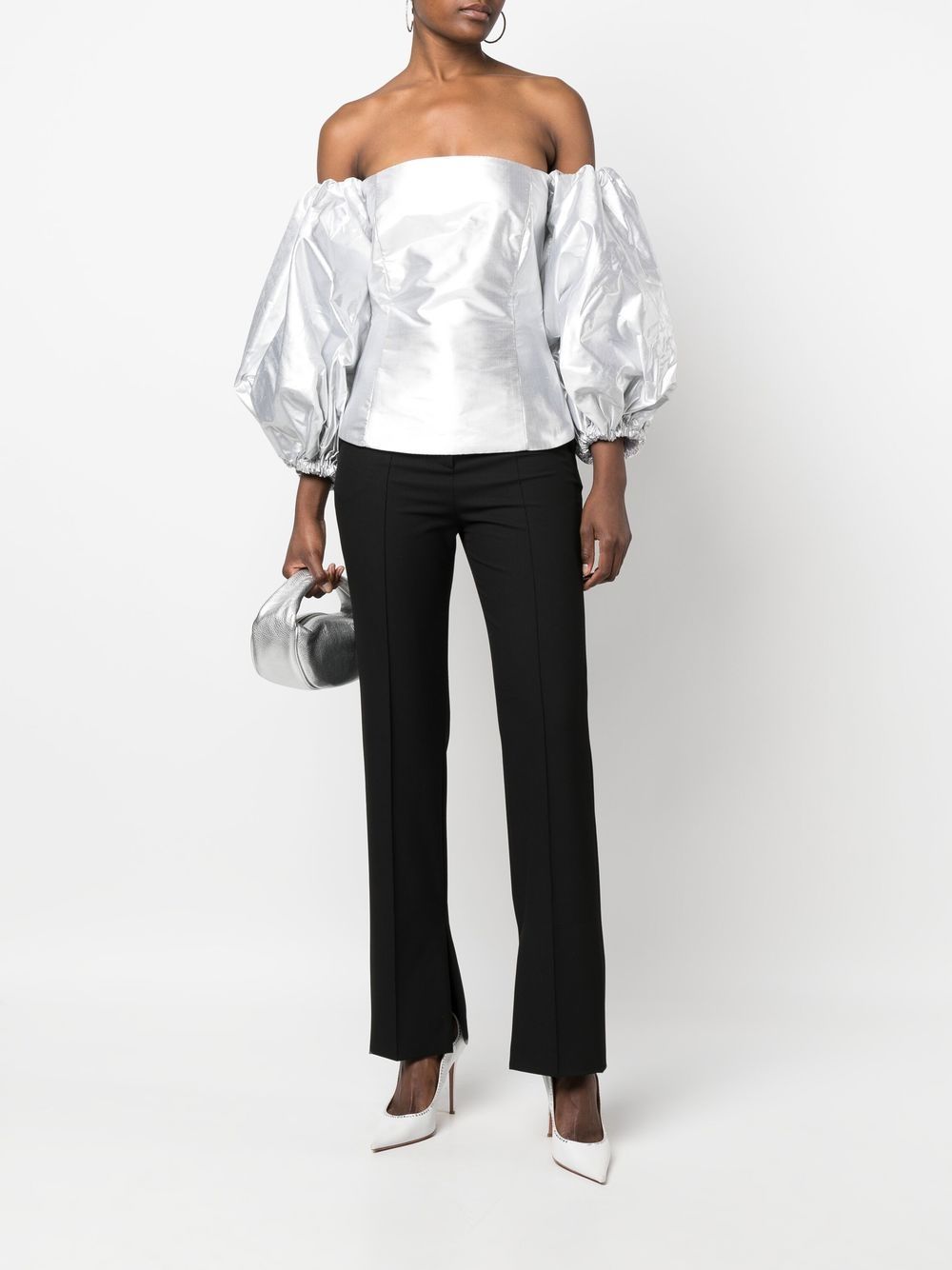 ANOUKI Metallic blouse - Zilver