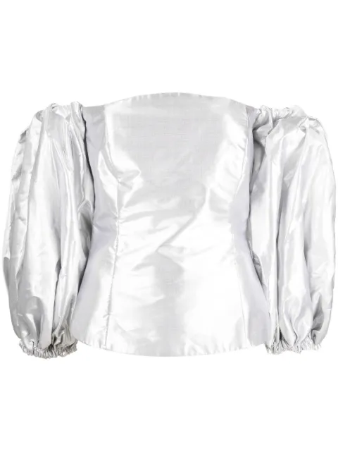 ANOUKI metallic off-shoulder blouse