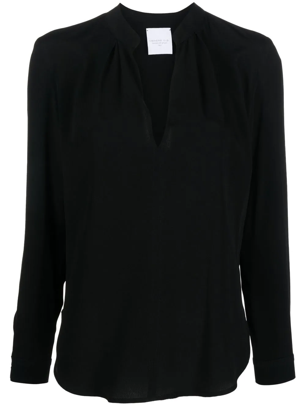 

Cenere GB blusa manga larga con cuello en V - Negro